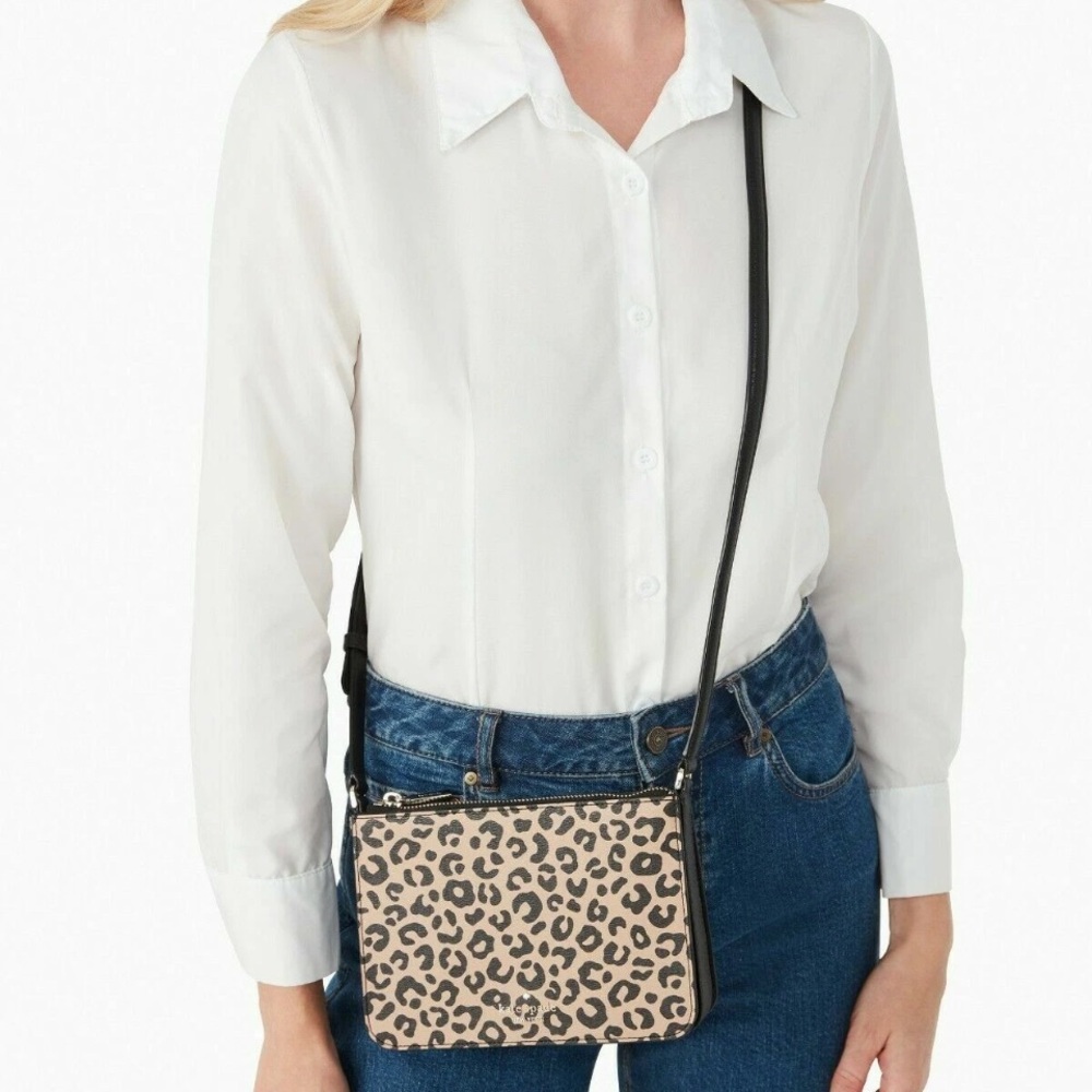 Kate Spade Leopard Print Darcy Slim Crossbody Bag